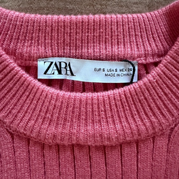 ZARA Cropped Rib Knit Sweater - Picture 7 of 8